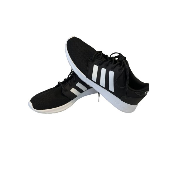 adidas Shoes - Women's Black with White Stripes Size 9.5 Adidas Cloudfoam Shoes Memory Foam